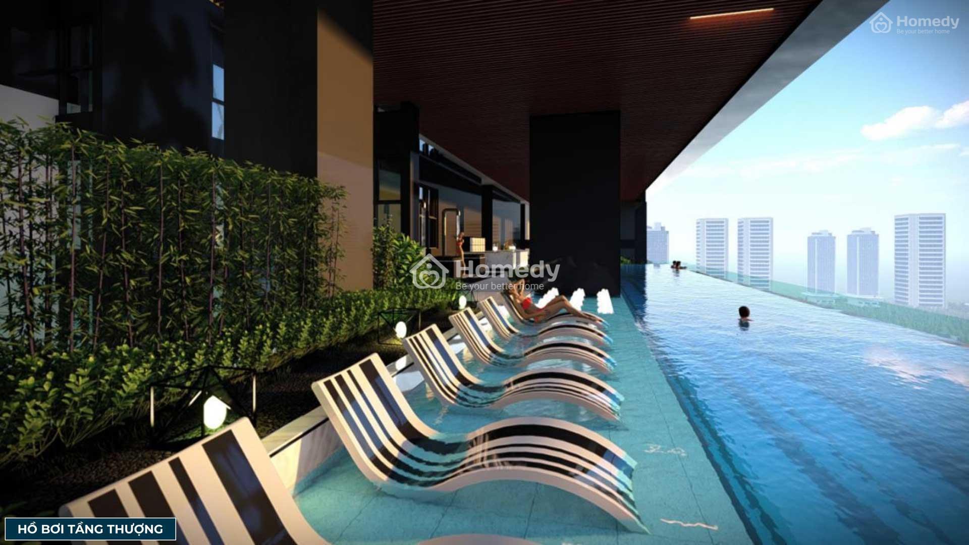 Hồ bơi SkyView tầng thượng Dự án Căn hộ Lancaster Legacy Quận 1