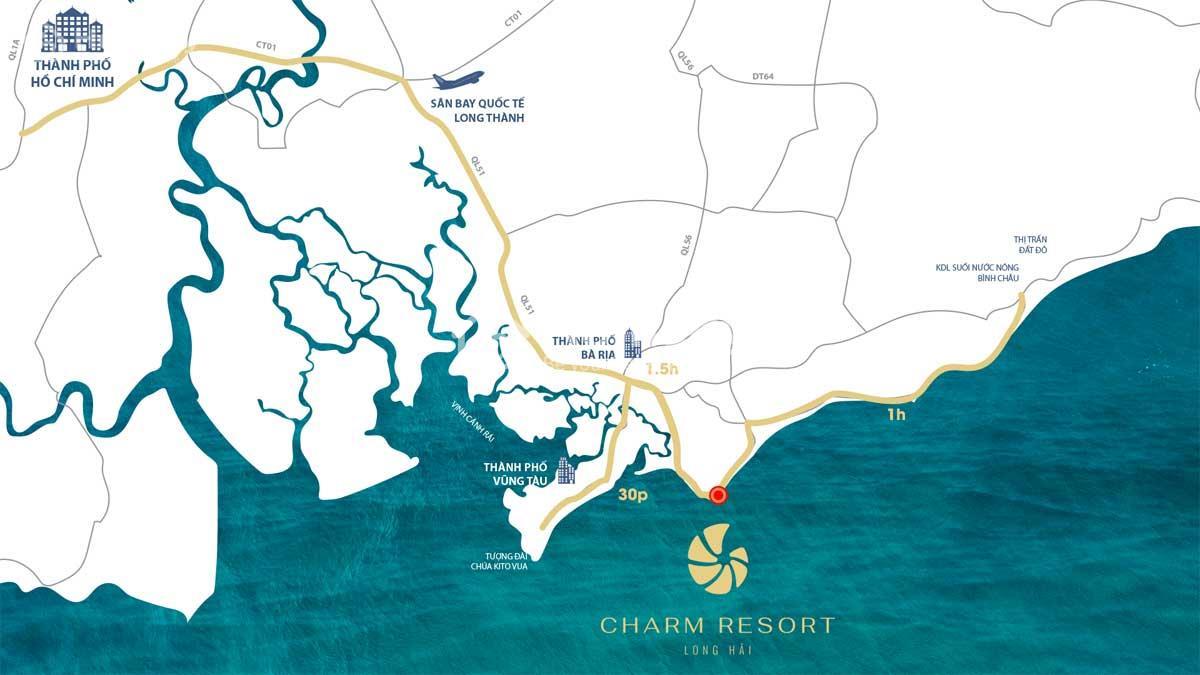 Vị trí dự án Khu nghỉ dưỡng Charm Resort Long Hải