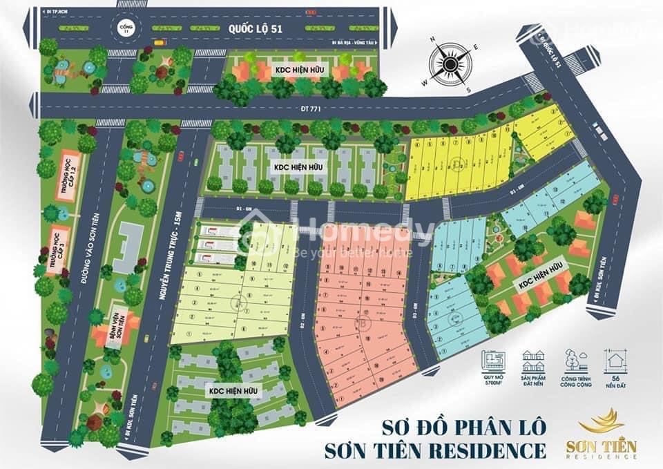 Mặt bằng phân lô dự án Sơn Tiên Residence
