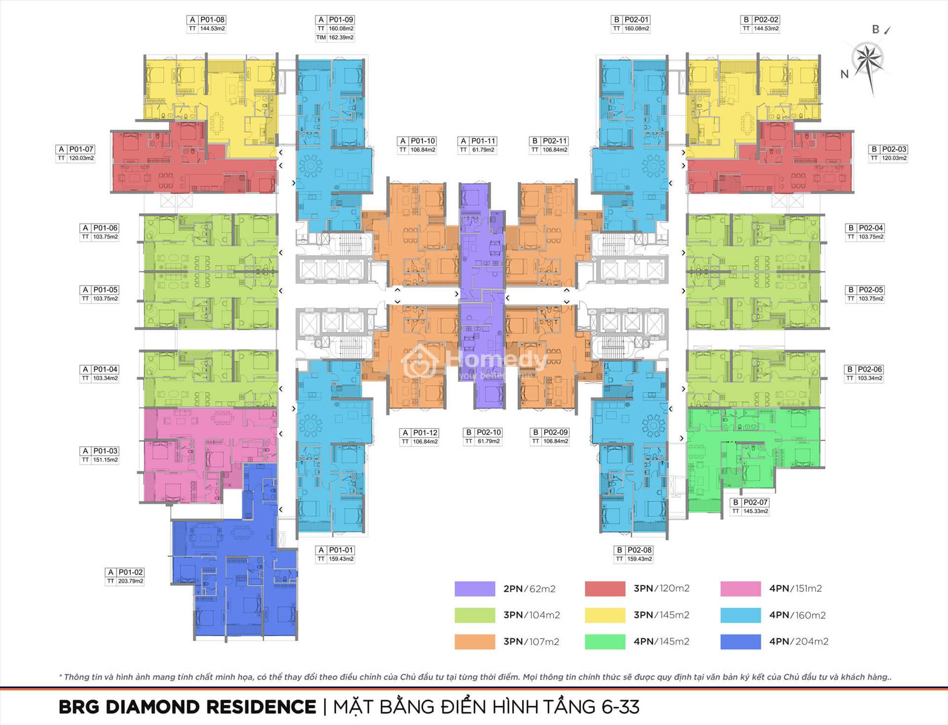 Mặt bằng dự án BRG Diamond Residence