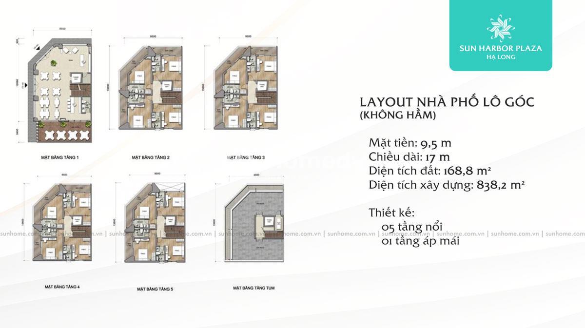 Nhà phố lô góc (không hầm)