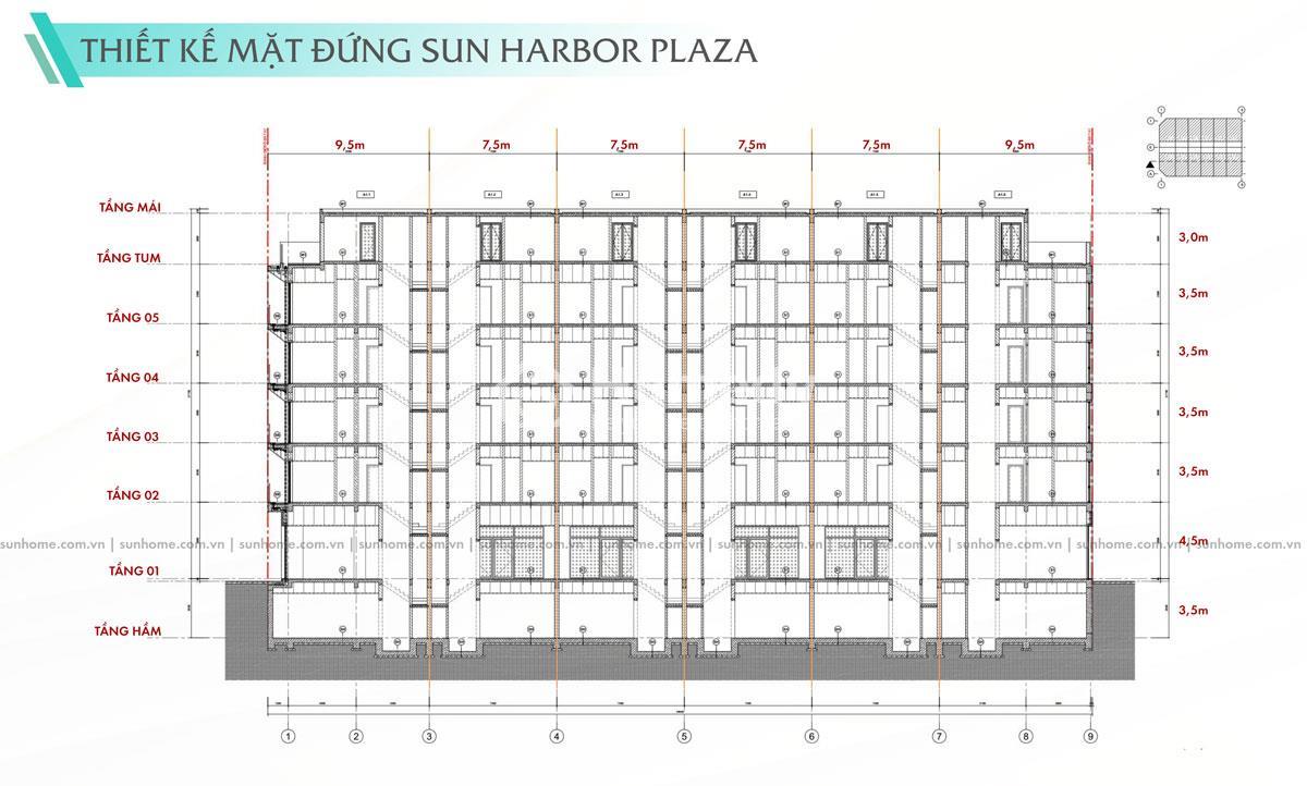 Thiết kế mặt đứng dự án Sun Harbor Plaza Hạ Long