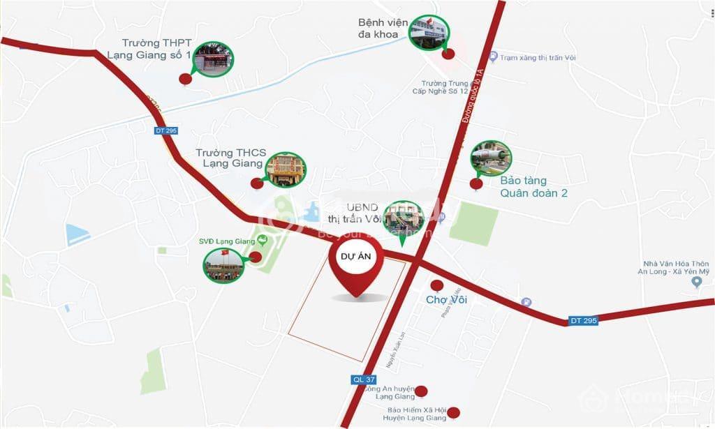 Vị trí dự án Rùa Vàng City (KĐT Tây Vôi)