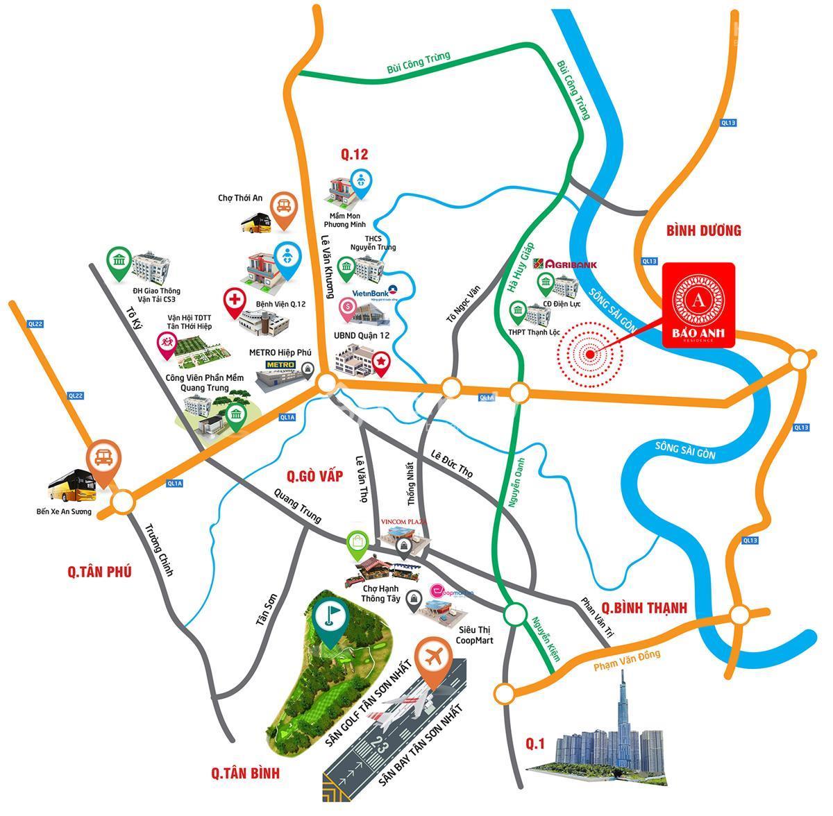 Vị trí của Bảo Anh Residence