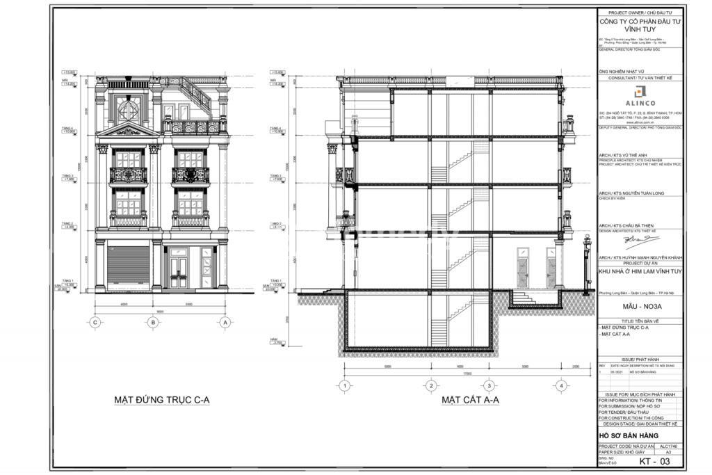 Mặt bằng biệt thự N03 - 220m2