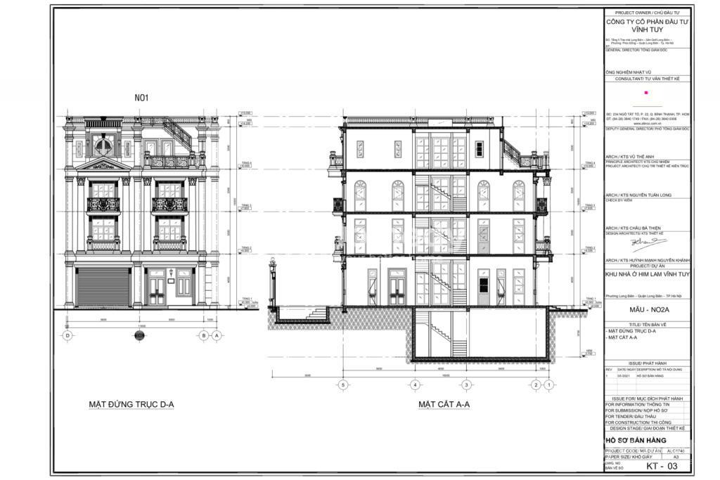 Mặt bằng biệt thự N02a - 367m2