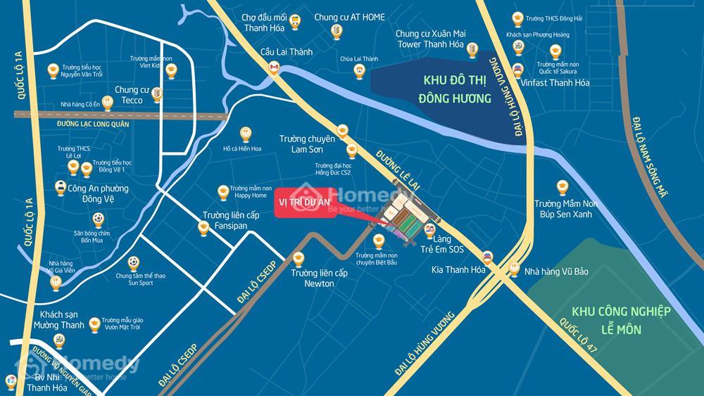 Vị trí dự án Quảng Hưng Central Point