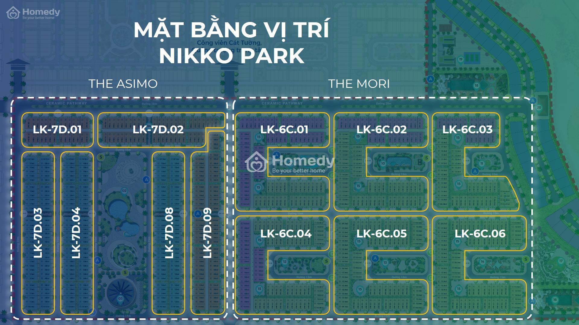 Mặt bằng vị trí Nikko Park