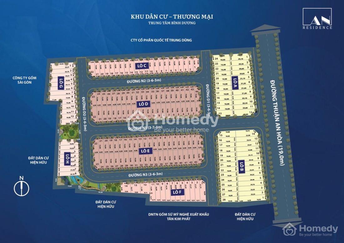 Mặt bằng dự án Residence Thuận An