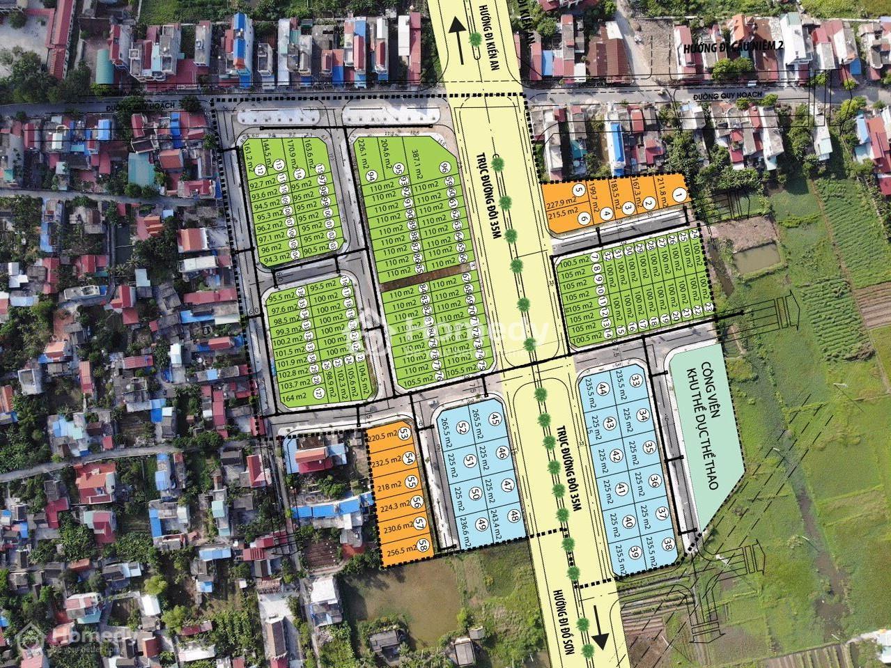 Mặt bằng phân lô dự án Đa Phúc Central Park