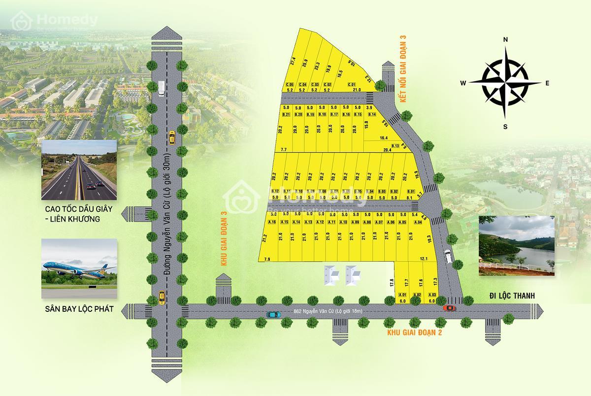 Mặt bằng phân lô dự án Richard Lộc Phát
