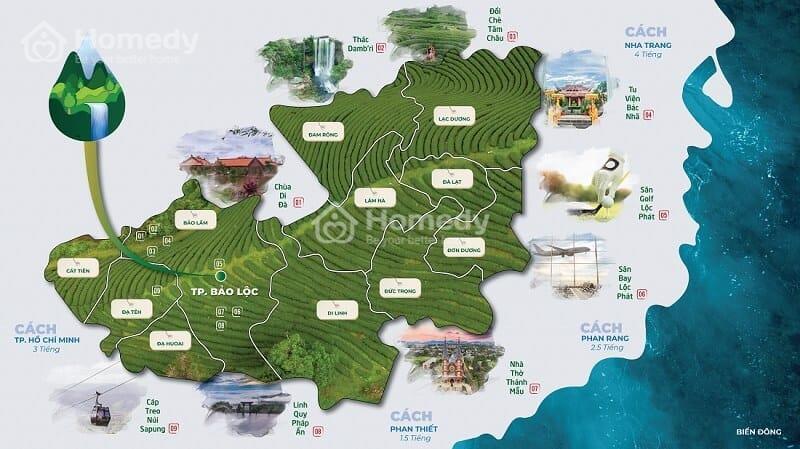 Vị trí liên kết vùng dự án Richard Lộc Phát