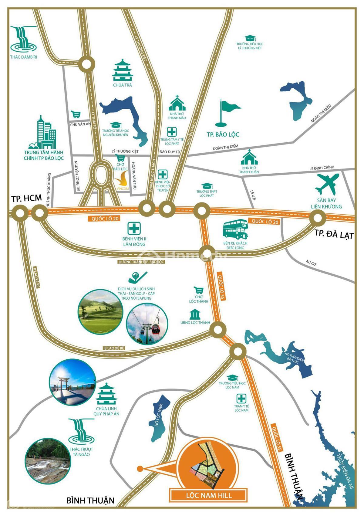 Vị trí dự án Lộc Nam Hill