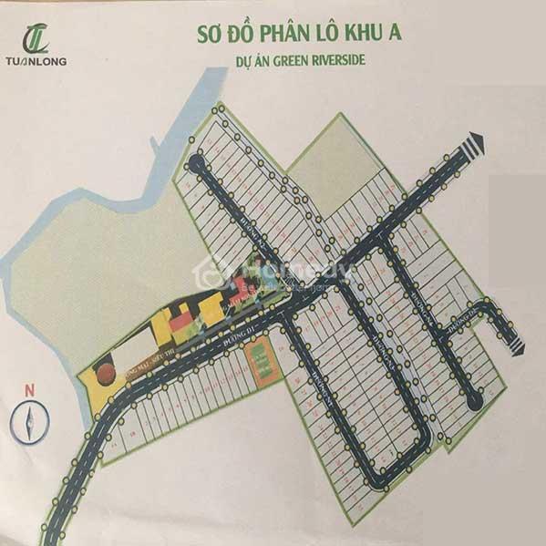 Sơ đồ phân lô khu A dự án Green Riverside Nhà Bè (KDC Anh Tuấn)