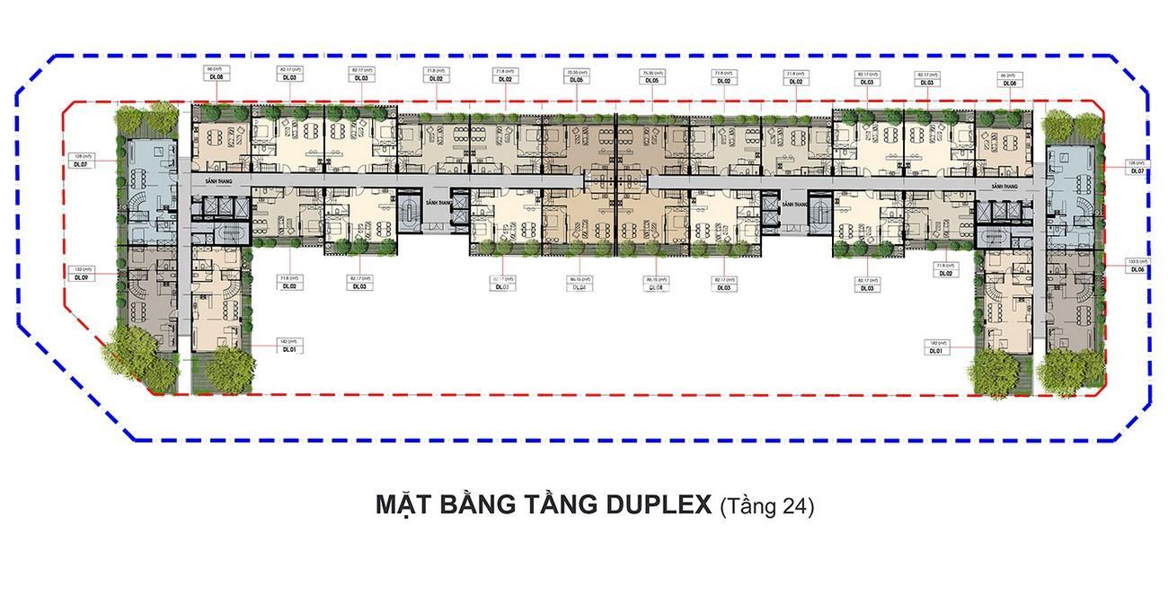 Mặt bằng dự án Chí Linh Center (DIC Holdings)