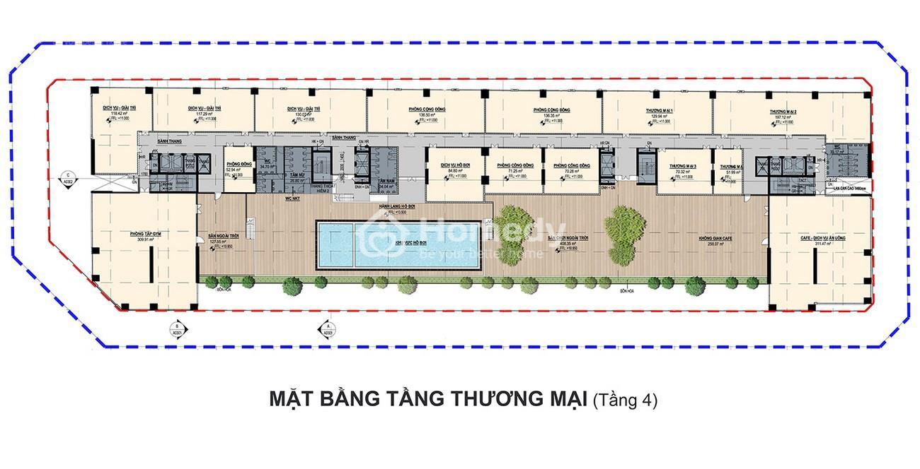 Mặt bằng dự án Chí Linh Center (DIC Holdings)