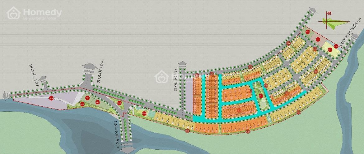 Mặt bằng phân lô dự án Riverview Lương Sơn