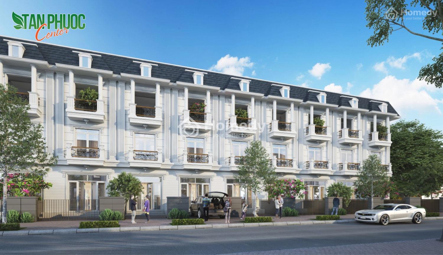 Phối cảnh nhà liền kề tại Tân Phước Center