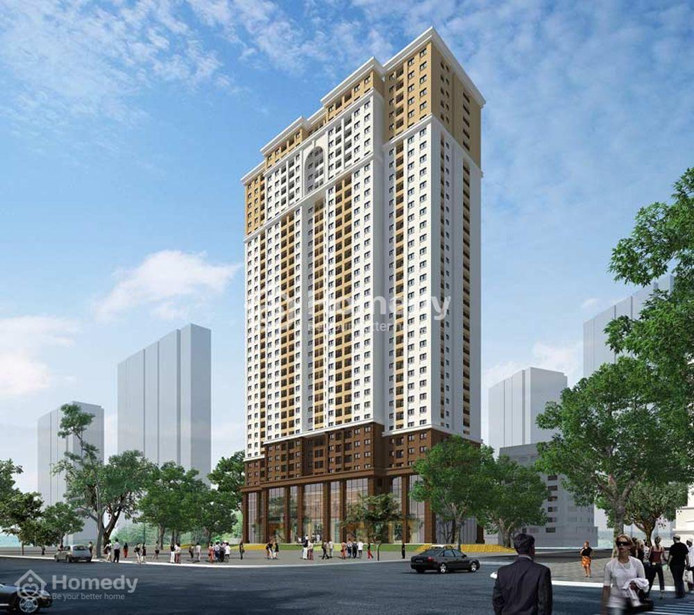 Phối cảnh chung cư C14 Bộ Quốc Phòng