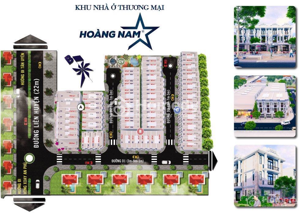 Mặt bằng phân lô dự án Khu đô thị Hoàng Nam