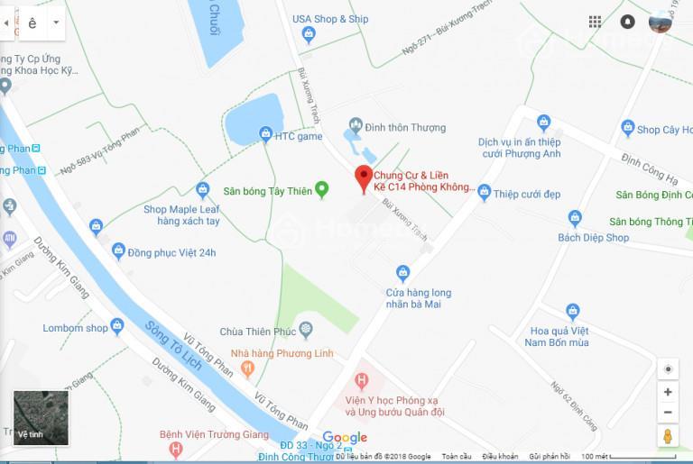 Vị trí chung cư C14 Bộ Quốc Phòng