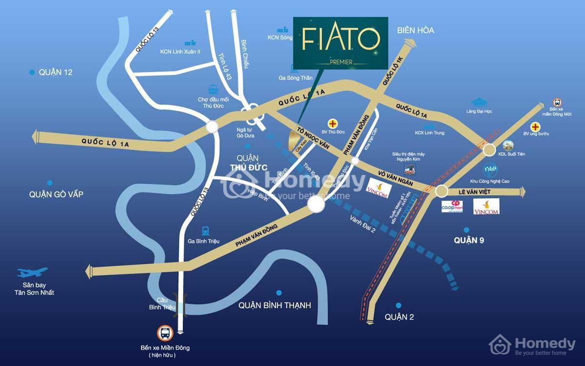 Vị trí dự án Fiato Premier Thủ Đức