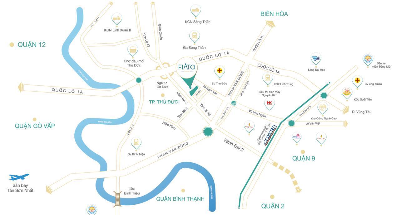Vị trí dự án Fiato Premier Thủ Đức