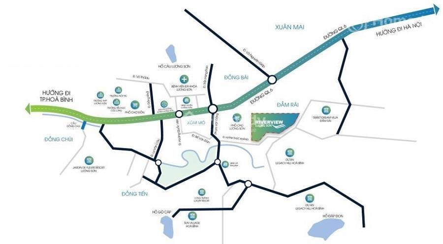 Vị trí dự án Riverview Lương Sơn