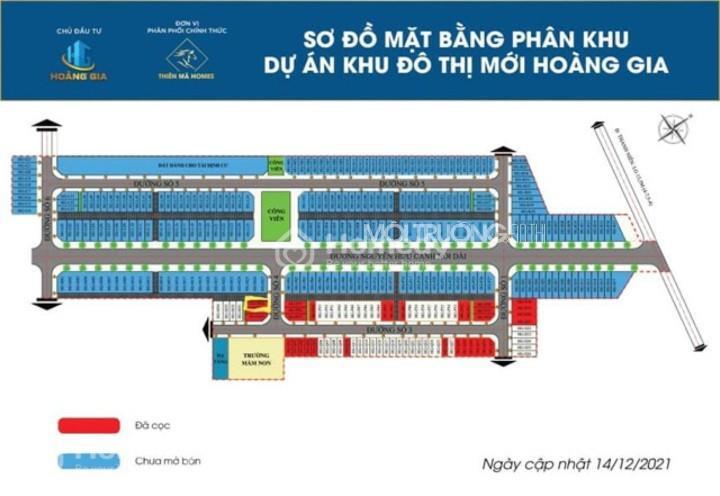 Mặt bằng phân khu dự án Khu đô thị mới Hoàng Gia