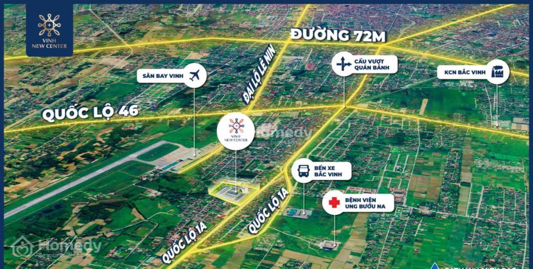 Vị trí dự án Khu đô thị Vinh New Center
