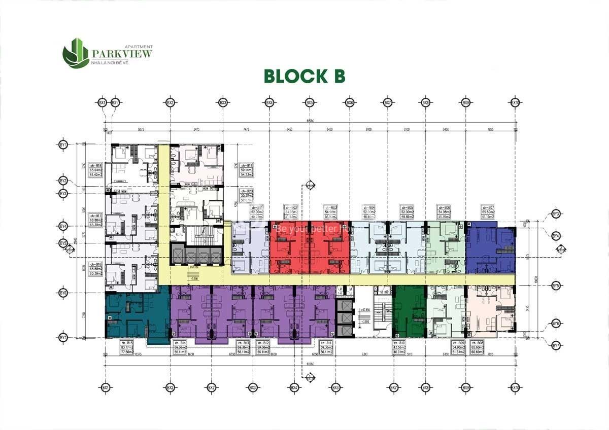 Mặt bằng dự án Parkview Iris Tower