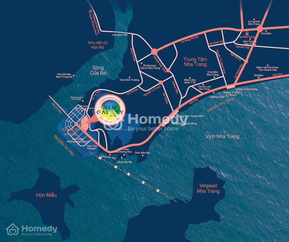 Vị trí dự án New Galaxy Nha Trang