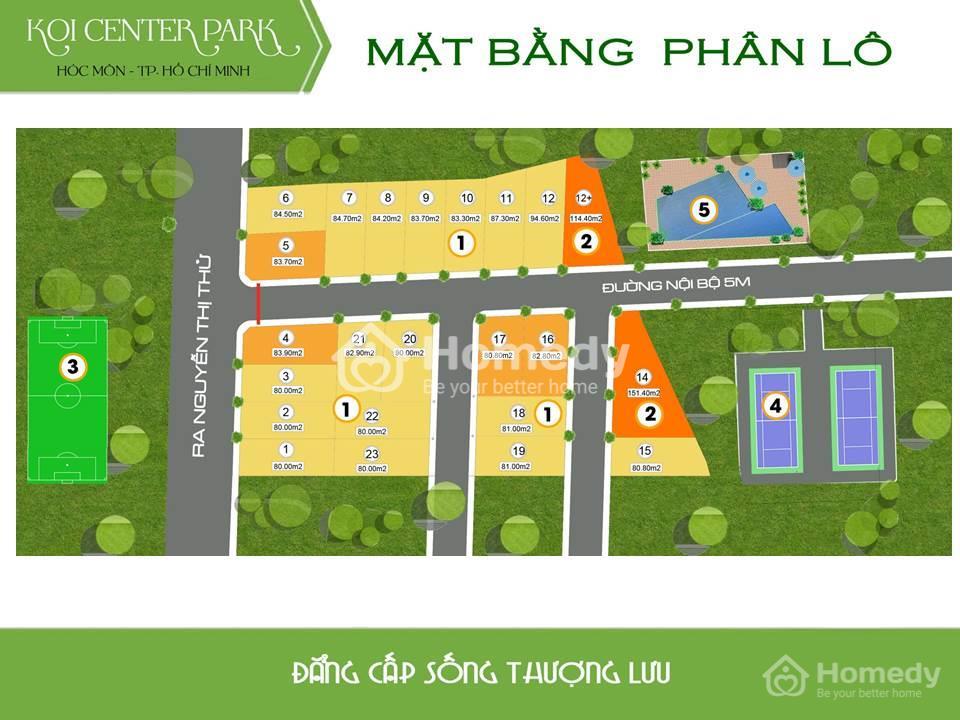 Mặt bằng phân lô KOI Center Park