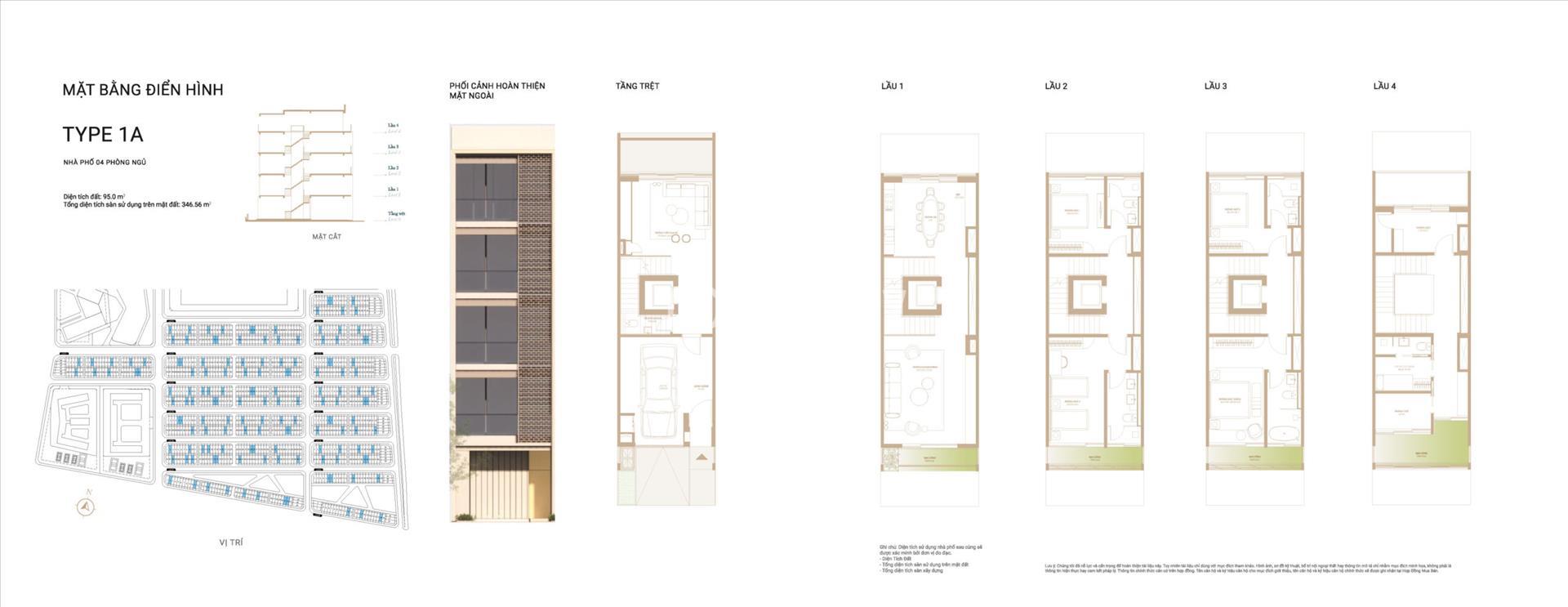 Mặt bằng Shophouse 1A