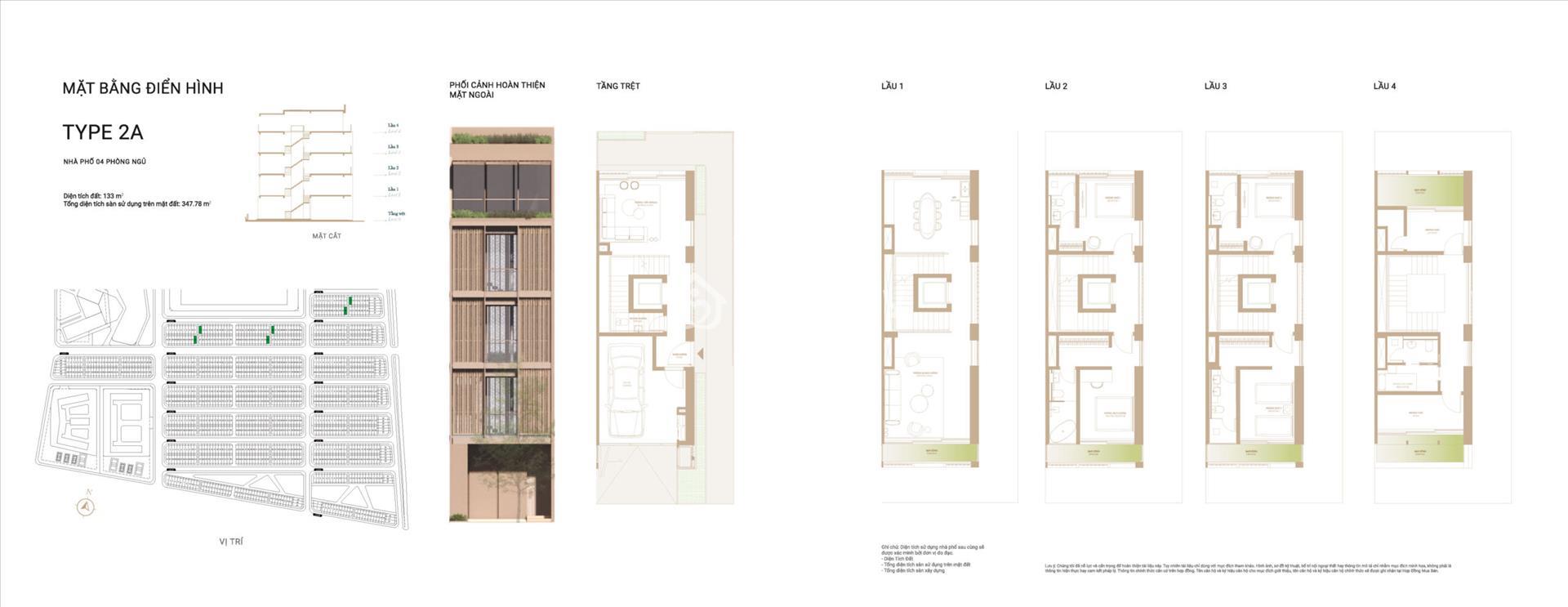 ​  Mặt bằng Shophouse 2A