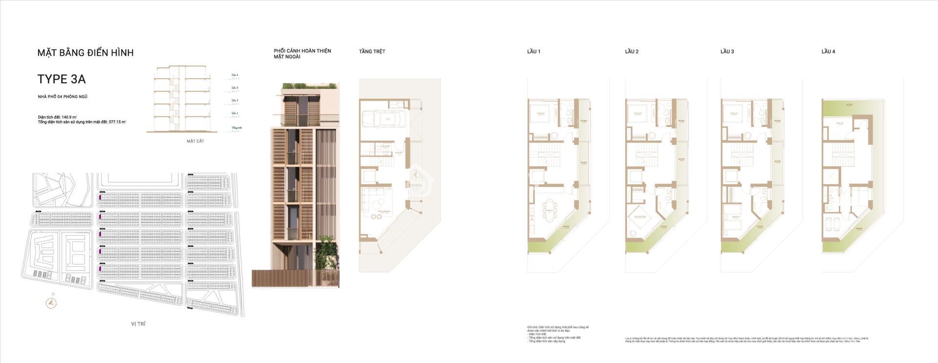​ Mặt bằng Shophouse 3A