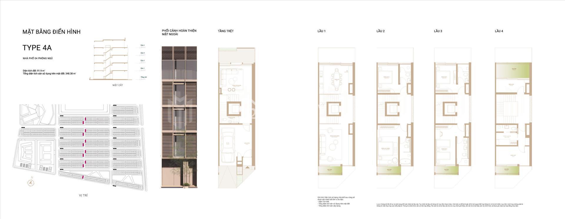 ​ Mặt bằng Shophouse 4A