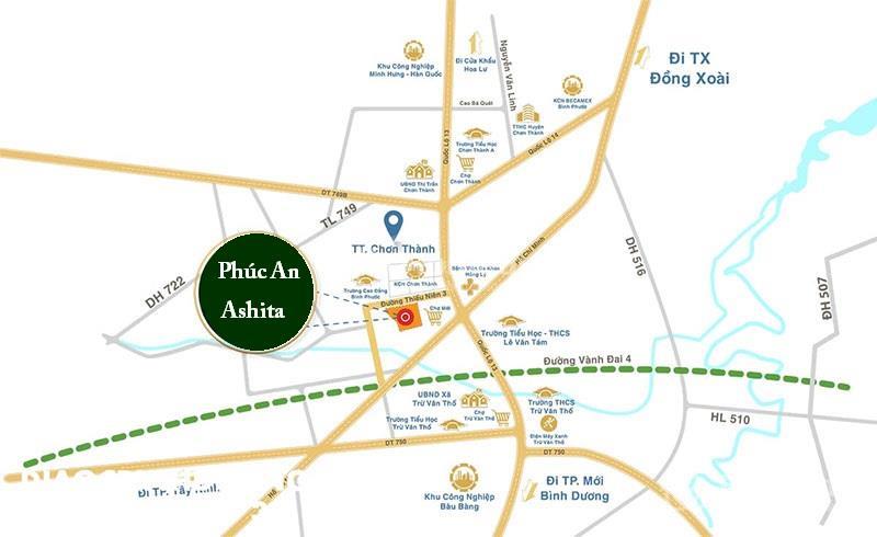Vị trí dự án Phúc An Ashita
