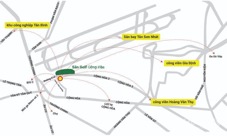 Vị trí  dự án Diyas Sky Tân Bình