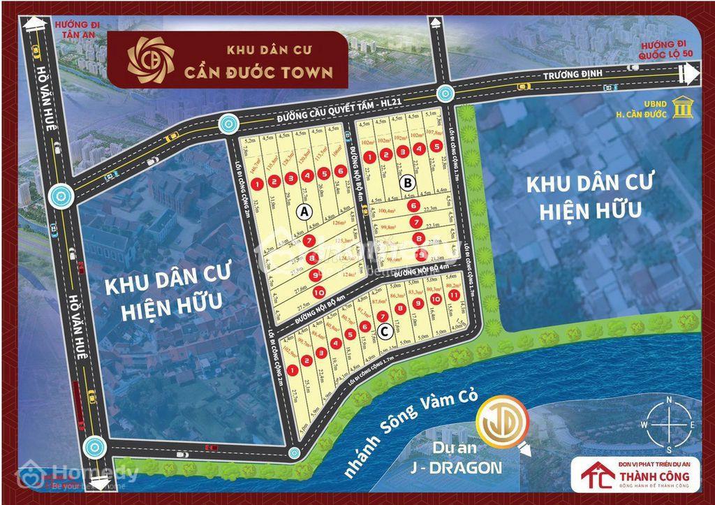Mặt bằng dự án Cần Đước Town