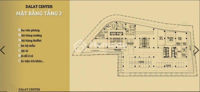 Mặt bằng tầng 2 Đà Lạt Center