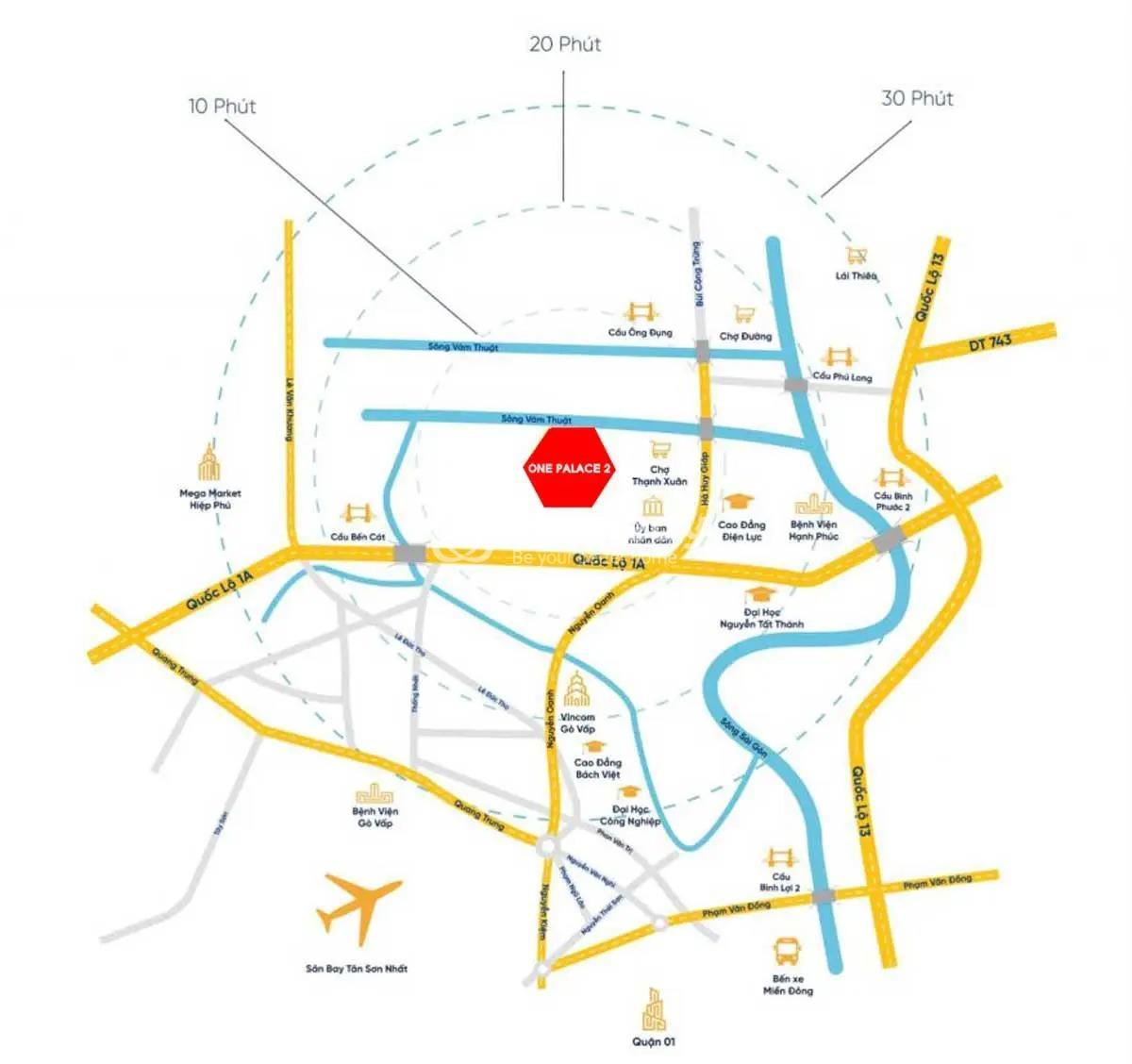 Vị trí dự án One Palace 2 (Khu dân cư Thành Đô)