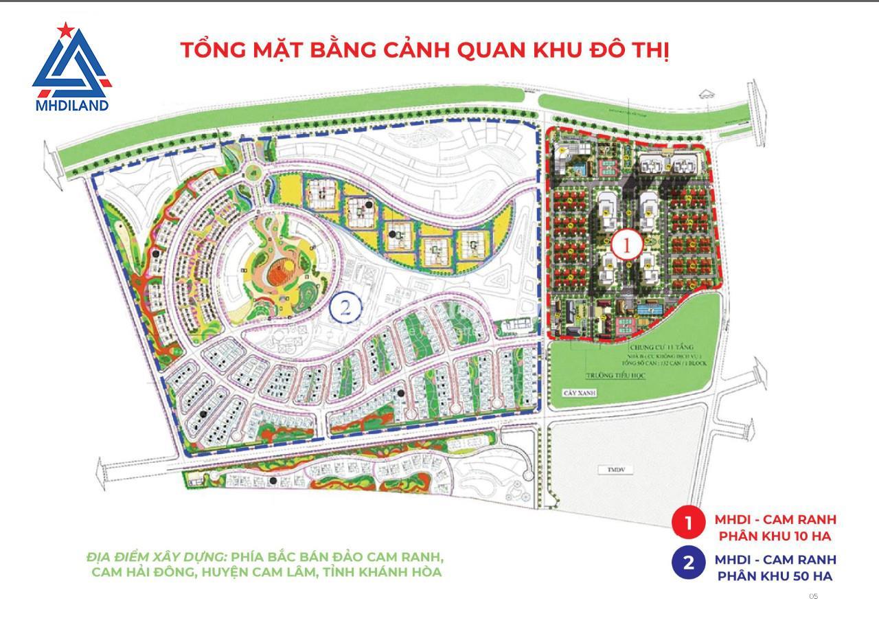 Mặt bằng tổng thể dự án MHDI Cam Ranh