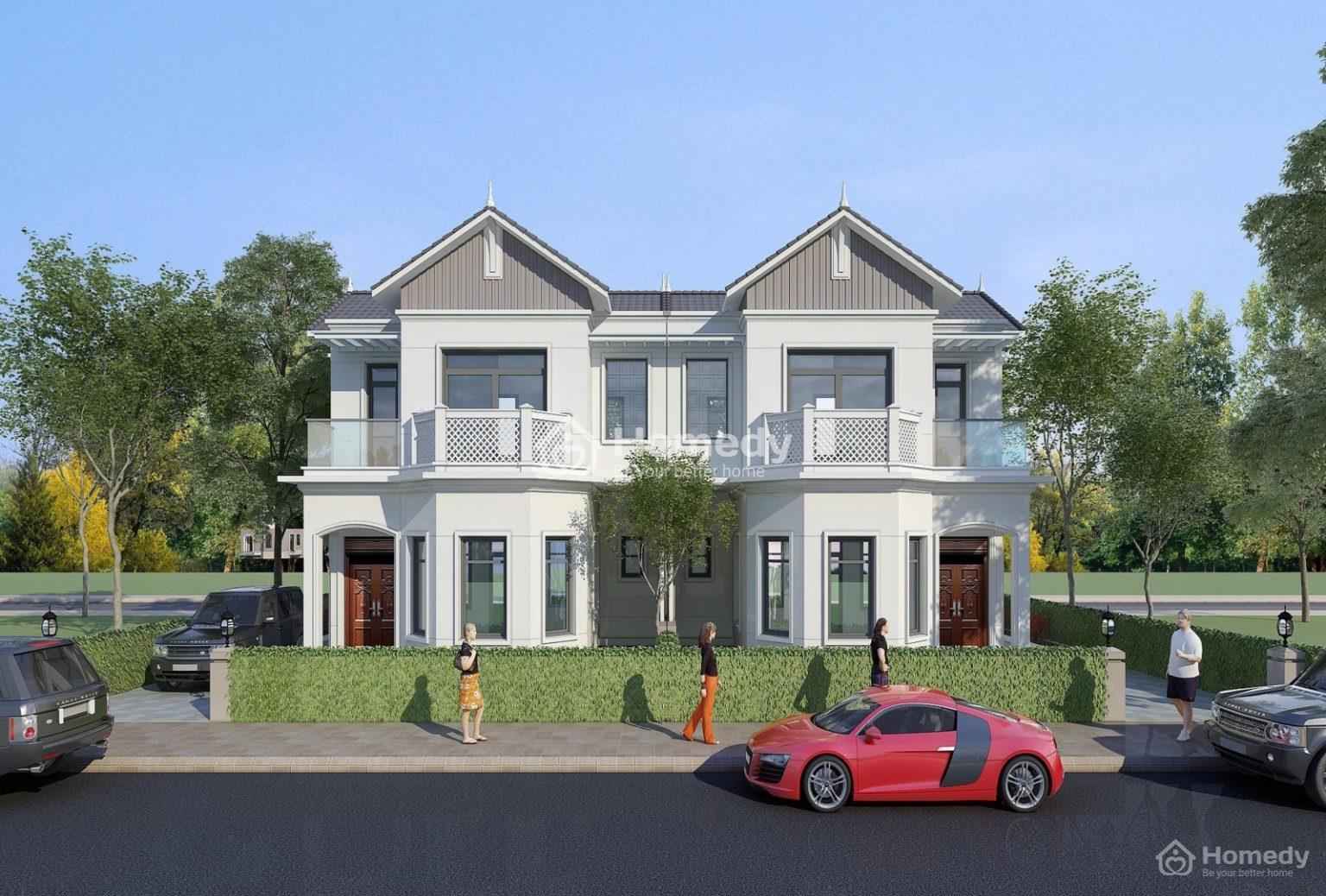 Phối cảnh biệt thự song lập MHDI Cam Ranh