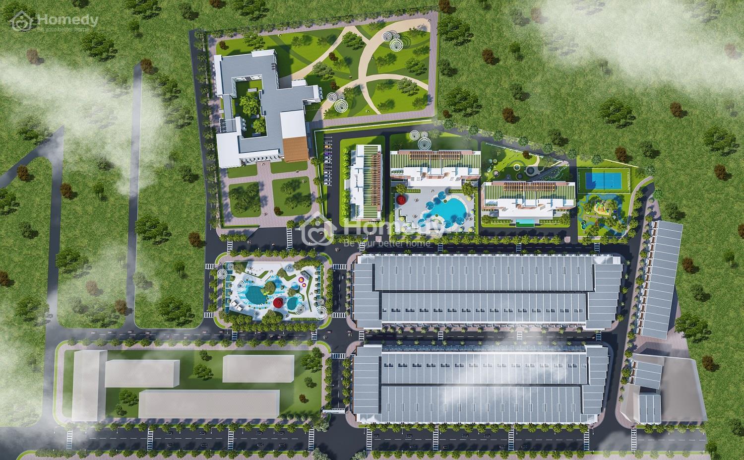 Mặt bằng tổng thể dự án Tháp Chàm Xanh (Cham Village)