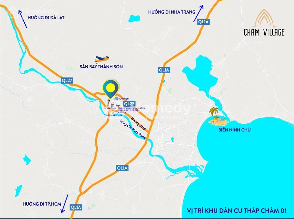 Vị trí dự án Tháp Chàm Xanh (Cham Village)