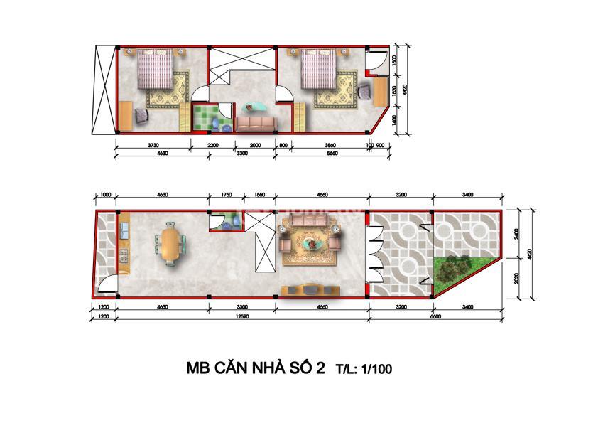 Mặt bằng căn hộ số 2
