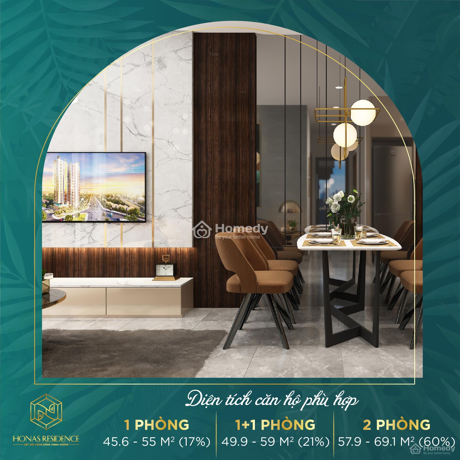 Thiết kế căn hộ mẫu dự án Honas Residence