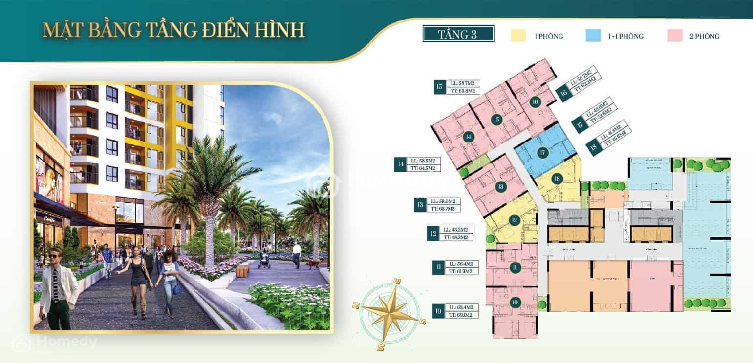 Mặt bằng điển hình - tầng 3