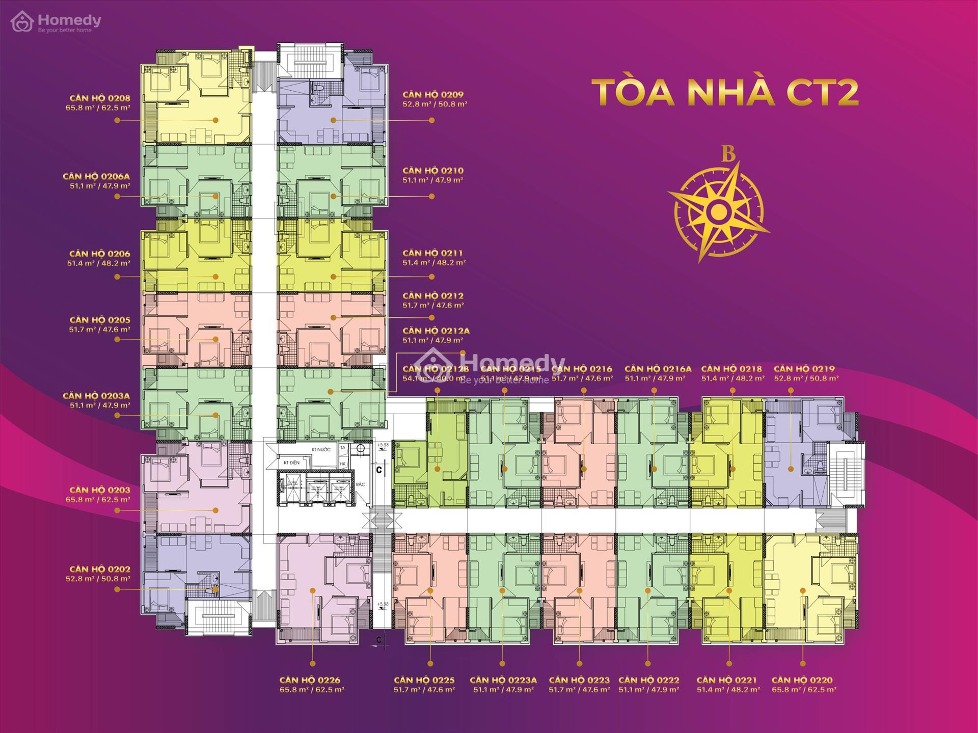 Mặt bằng tòa nhà CT2